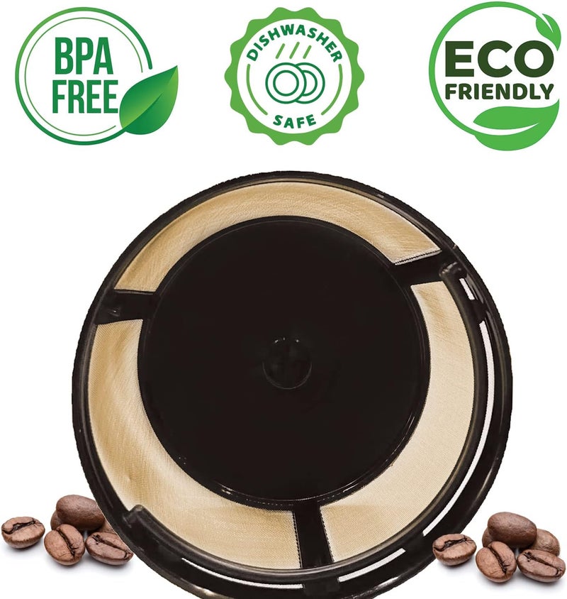 BRENSTEN 4 Cup Reusable Filter Basket With Closed Bottom Fits MrCoffee Coffee Maker and Brewer - Permanent Filter Replacement Compatible With Mr Coffee Gold Basket-Style Filters 1-Pack - Image 3